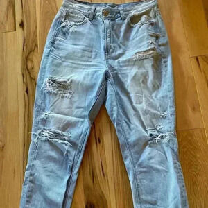 Womens American Eagle Light Ripped Jeans
